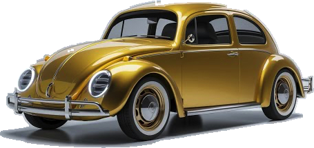 Gold Volkswagen Beetle